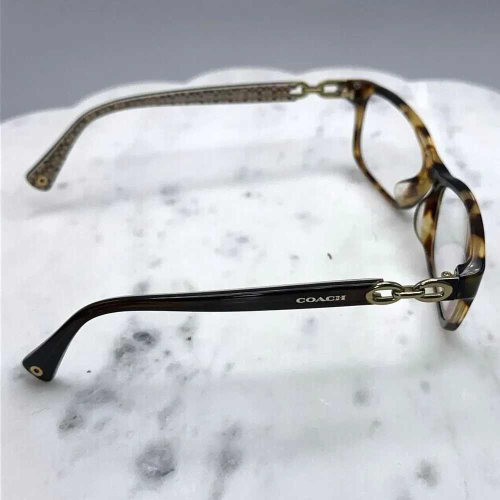 Coach HC 6052F Fannie 5238 Spotty Tortoise Brown Sand Eyeglasses Frames Only 140